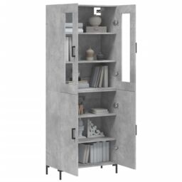 Berkfield Home Highboard Concrete Grey 69.5x34x180 cm Engineered Wood - thumbnail 3