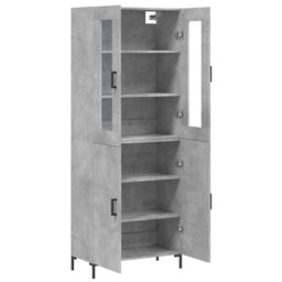Berkfield Home Highboard Concrete Grey 69.5x34x180 cm Engineered Wood - thumbnail 4