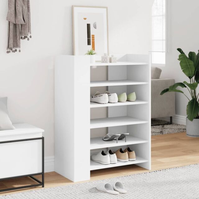 Berkfield Home Shoe Cabinet White 74.5x37.5x100 cm Engineered Wood - image 1