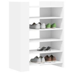 Berkfield Home Shoe Cabinet White 74.5x37.5x100 cm Engineered Wood - thumbnail 3