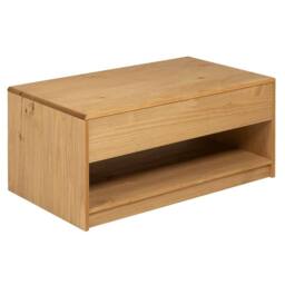 Berkfield Home Coffee Table SAUDA Oak 99x55x45 cm Solid Wood Pine in Brown - Size: 99 x 55 x 45 cm - thumbnail 6