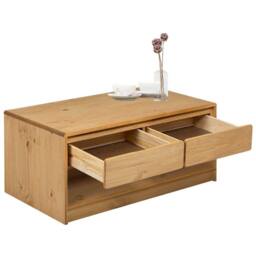 Berkfield Home Coffee Table SAUDA Oak 99x55x45 cm Solid Wood Pine in Brown - Size: 99 x 55 x 45 cm - thumbnail 3