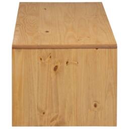 Berkfield Home Coffee Table SAUDA Oak 99x55x45 cm Solid Wood Pine in Brown - Size: 99 x 55 x 45 cm - thumbnail 5