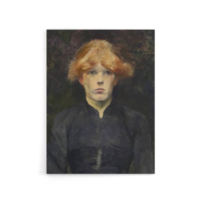 "Artery8 Portrait of Carmen Gaudin Canvas Wall Art Print Toulouse Lautrec in Grey - Size: W18"" x H24""" - image 1