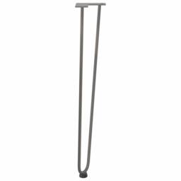 Berkfield Home Hairpin Table Legs 4 pcs Natural Steel 72 cm Solid Steel in Grey - thumbnail 6