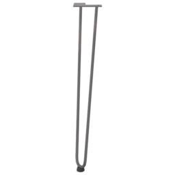 Berkfield Home Hairpin Table Legs 4 pcs Natural Steel 72 cm Solid Steel in Grey - thumbnail 5