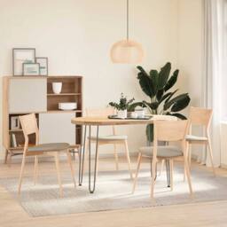 Berkfield Home Hairpin Table Legs 4 pcs Natural Steel 72 cm Solid Steel in Grey - thumbnail 3