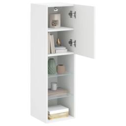 Berkfield Home TV Cabinet with LED Lights White 30.5x30x102 cm - thumbnail 6