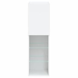 Berkfield Home TV Cabinet with LED Lights White 30.5x30x102 cm - thumbnail 9