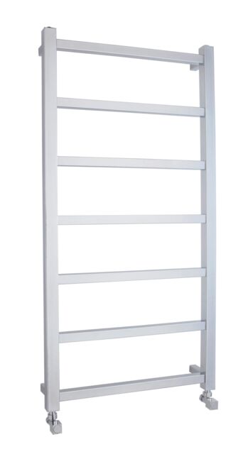 Balterley Heated Vertical Towel Rail with Square Tubes, 1200mm x 600mm - Chrome in Silver - image 1