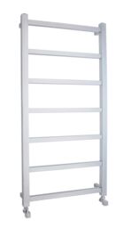 Balterley Heated Vertical Towel Rail with Square Tubes, 1200mm x 600mm - Chrome in Silver