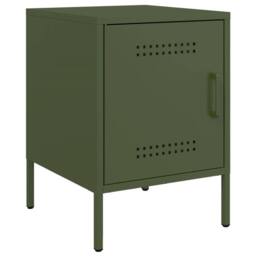 Berkfield Home Bedside Cabinets 2 pcs Olive Green 36x39x50.5 cm Steel - thumbnail 5
