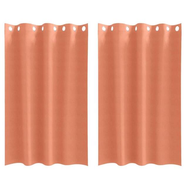Berkfield Home Curtains with Curtains 2 pcs Terracotta 175 x 140 cm Polyester - image 1