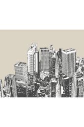 Origin Murals Urban City Skyscrapers Matt Smooth Paste the Wall Mural in Natural - Size: W350 cm x H280 cm - thumbnail 2