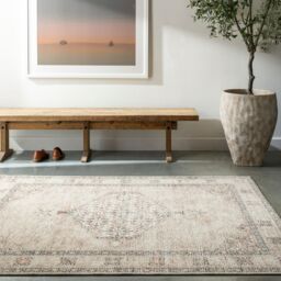 Livabliss Becki Owens Lila-Vintage Grey Brown Blue Traditional Boho Living Dining Rug in Pink - Size: 160 cm x 215 cm - thumbnail 8