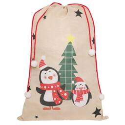Dibor Penguin Pals Giant Children's Christmas Gift Sack in Beige - thumbnail 2