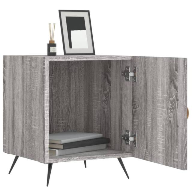 Berkfield Home Modern Bedside Cabinets 2 pcs Grey Sonoma 40x40x50 cm Engineered Wood - Size: 40 x 40 x 50 cm - image 1