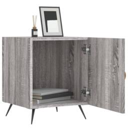 Berkfield Home Modern Bedside Cabinets 2 pcs Grey Sonoma 40x40x50 cm Engineered Wood - Size: 40 x 40 x 50 cm - thumbnail 1