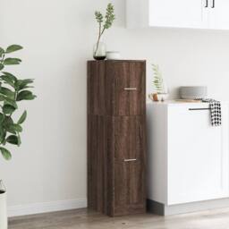 Berkfield Home Elegant Apothecary Cabinet Brown Oak 30x41x118 cm Engineered Wood - Size: 30 x 41 x 118 cm - thumbnail 4