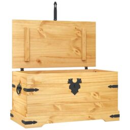 Berkfield Home Storage Chest Mexican Pine Corona Range 91x49.5x47 cm in Brown - thumbnail 2