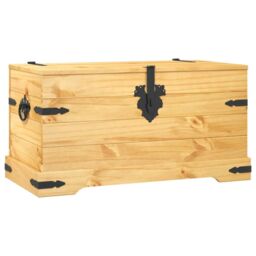 Berkfield Home Storage Chest Mexican Pine Corona Range 91x49.5x47 cm in Brown - thumbnail 3