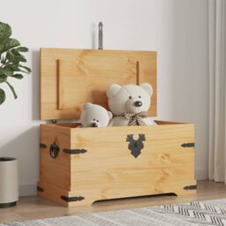 Berkfield Home Storage Chest Mexican Pine Corona Range 91x49.5x47 cm in Brown - thumbnail 1
