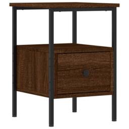 Berkfield Home Bedside Cabinets 2 pcs Brown Oak 34x36x50 cm Engineered Wood - Size: 34 x 36 x 50 cm - thumbnail 3