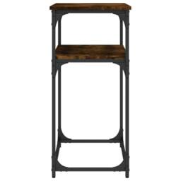 Berkfield Home Console Table Smoked Oak 100x35.5x75 cm Engineered Wood in Brown - thumbnail 5