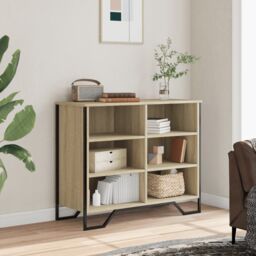Berkfield Home Sideboard Sonoma Oak 91x35.5x74.5 cm Engineered Wood in Brown - thumbnail 3