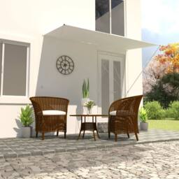 Berkfield Home Retractable Awning 250x150 cm Cream in Beige - thumbnail 1