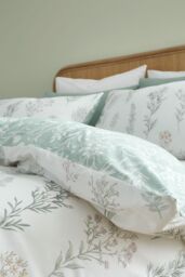 Bianca 'Wild Flowers' 200TC Cotton Duvet Cover Set in Green - Size: King - thumbnail 4
