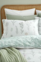 Bianca 'Wild Flowers' 200TC Cotton Duvet Cover Set in Green - Size: King - thumbnail 3