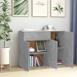 Berkfield Home Sideboard Concrete Grey 88x30x70 cm Engineered Wood - Size: 88 x 30 x 70 cm - thumbnail 3