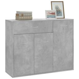 Berkfield Home Sideboard Concrete Grey 88x30x70 cm Engineered Wood - Size: 88 x 30 x 70 cm - thumbnail 4