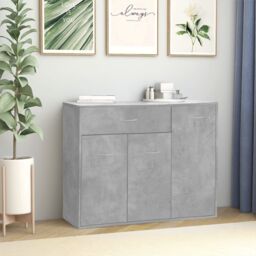 Berkfield Home Sideboard Concrete Grey 88x30x70 cm Engineered Wood - Size: 88 x 30 x 70 cm - thumbnail 1