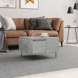 Berkfield Home Modern Coffee Table Concrete Grey 55x55x36.5 cm Engineered Wood - thumbnail 2