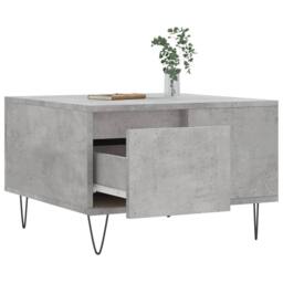 Berkfield Home Modern Coffee Table Concrete Grey 55x55x36.5 cm Engineered Wood - thumbnail 4