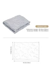 Living and Home Soft Warm Plush Fuzzy Throw Blanket in Grey - Size: Small - thumbnail 9