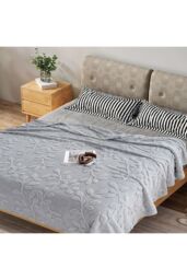 Living and Home Soft Warm Plush Fuzzy Throw Blanket in Grey - Size: Small - thumbnail 3