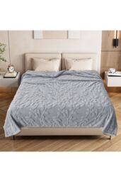 Living and Home Soft Warm Plush Fuzzy Throw Blanket in Grey - Size: Small - thumbnail 5