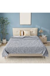 Living and Home Soft Warm Plush Fuzzy Throw Blanket in Grey - Size: Small - thumbnail 4