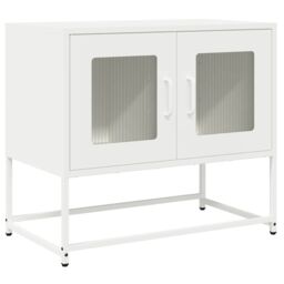 Berkfield Home TV Cabinet White 68x39x60.5 cm Cold-rolled Steel - thumbnail 2