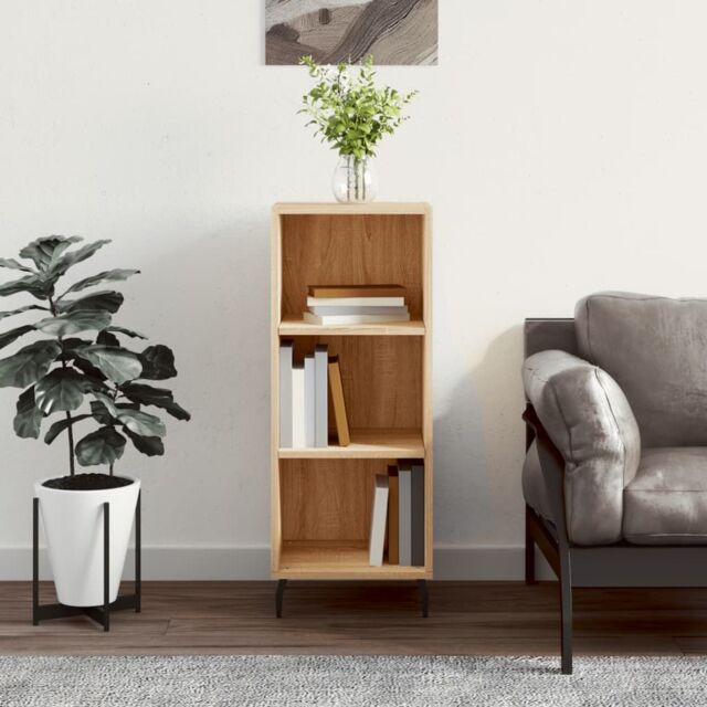 Berkfield Home Sideboard Sonoma Oak 34.5x32.5x90 cm Engineered Wood in Brown - image 1
