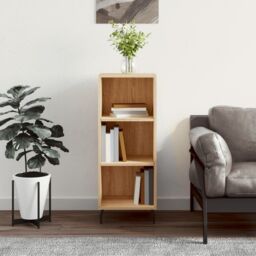 Berkfield Home Sideboard Sonoma Oak 34.5x32.5x90 cm Engineered Wood in Brown - thumbnail 1