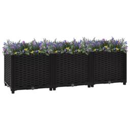 Berkfield Home Raised Bed 120x40x38 cm Polypropylene in Black - Size: 120 x 40 x 38 cm - thumbnail 2