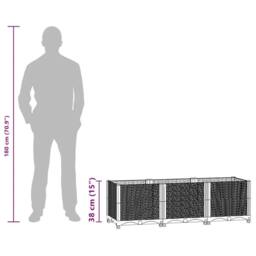 Berkfield Home Raised Bed 120x40x38 cm Polypropylene in Black - Size: 120 x 40 x 38 cm - thumbnail 9
