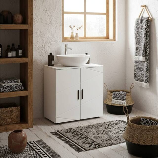 Wyld Haus Badosu Luni Under Sink Bathroom Cabinet 600 x 300 x 600 mm White - image 1