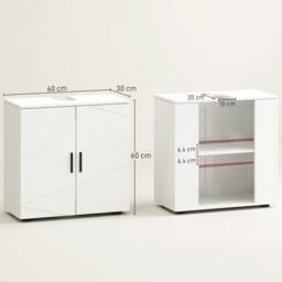 Wyld Haus Badosu Luni Under Sink Bathroom Cabinet 600 x 300 x 600 mm White - thumbnail 4