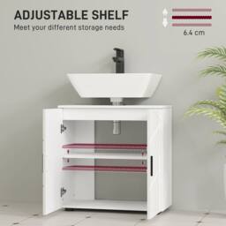 Wyld Haus Badosu Luni Under Sink Bathroom Cabinet 600 x 300 x 600 mm White - thumbnail 6