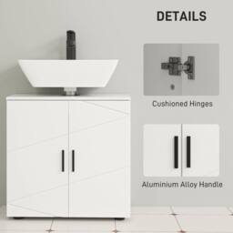 Wyld Haus Badosu Luni Under Sink Bathroom Cabinet 600 x 300 x 600 mm White - thumbnail 7